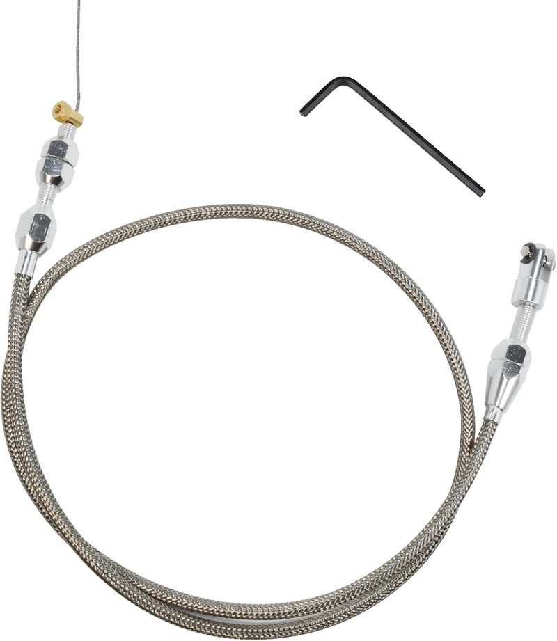 TuhooMall Braided Throttle Cable Kit Compatible with 97-07 Chevrolet/Chevy LS1 Engine 4.8L 5.3L 5.7L 6.0L - Image 1